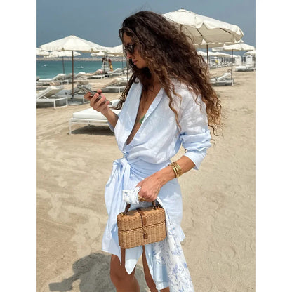 Vestido Camisero con Lazo — Elegancia Casual de Verano 2026