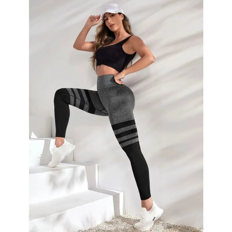 Leggings Rayas Negras Slim