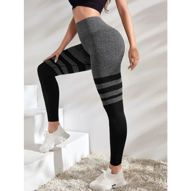 Leggings Rayas Negras Slim