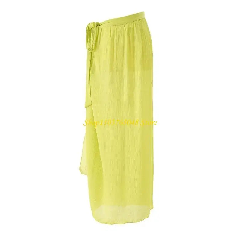 Pareo de Playa Transparente — Falda Envolvente de Lujo
