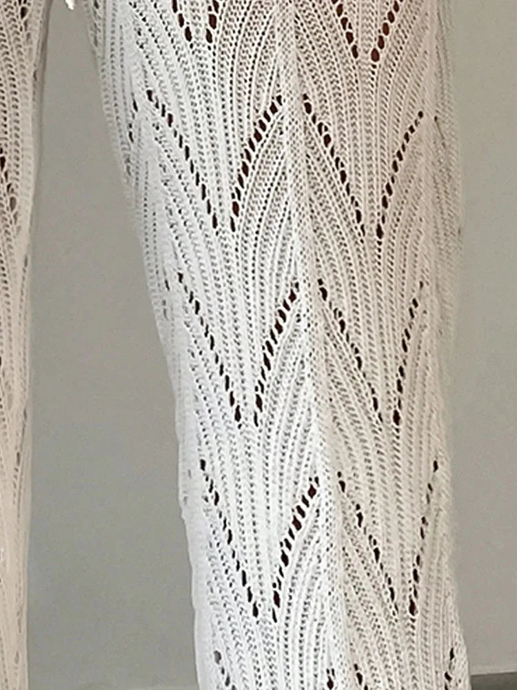 Pantalón de Punto Calado — Cubre Bañador Sexy de Playa