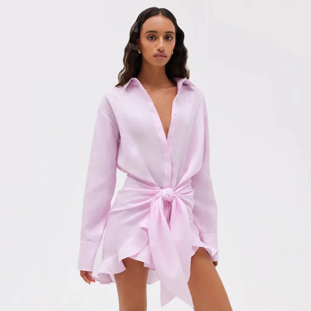 Vestido Camisero con Lazo — Elegancia Casual de Verano 2026
