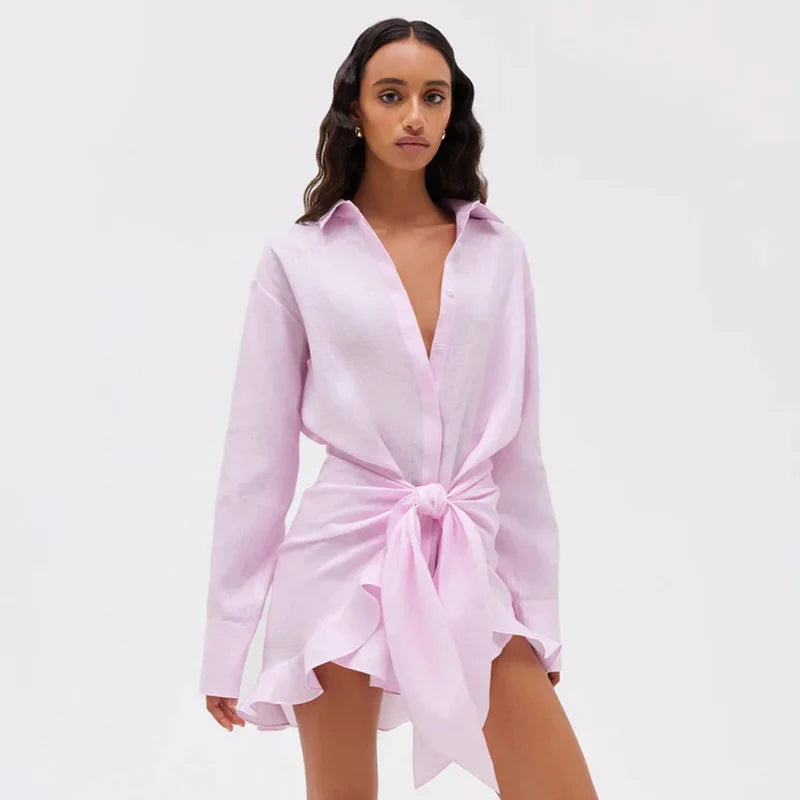Vestido Camisero con Lazo — Elegancia Casual de Verano 2026