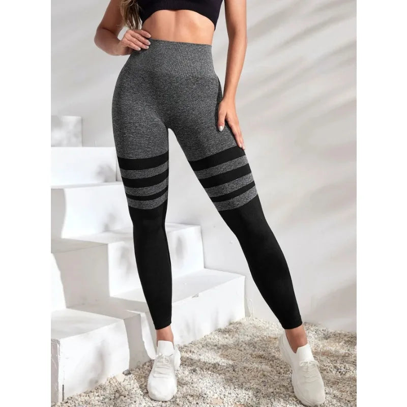 Leggings Rayas Negras Slim