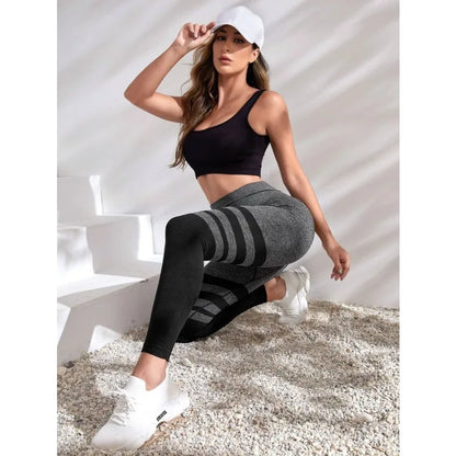 Leggings Rayas Negras Slim